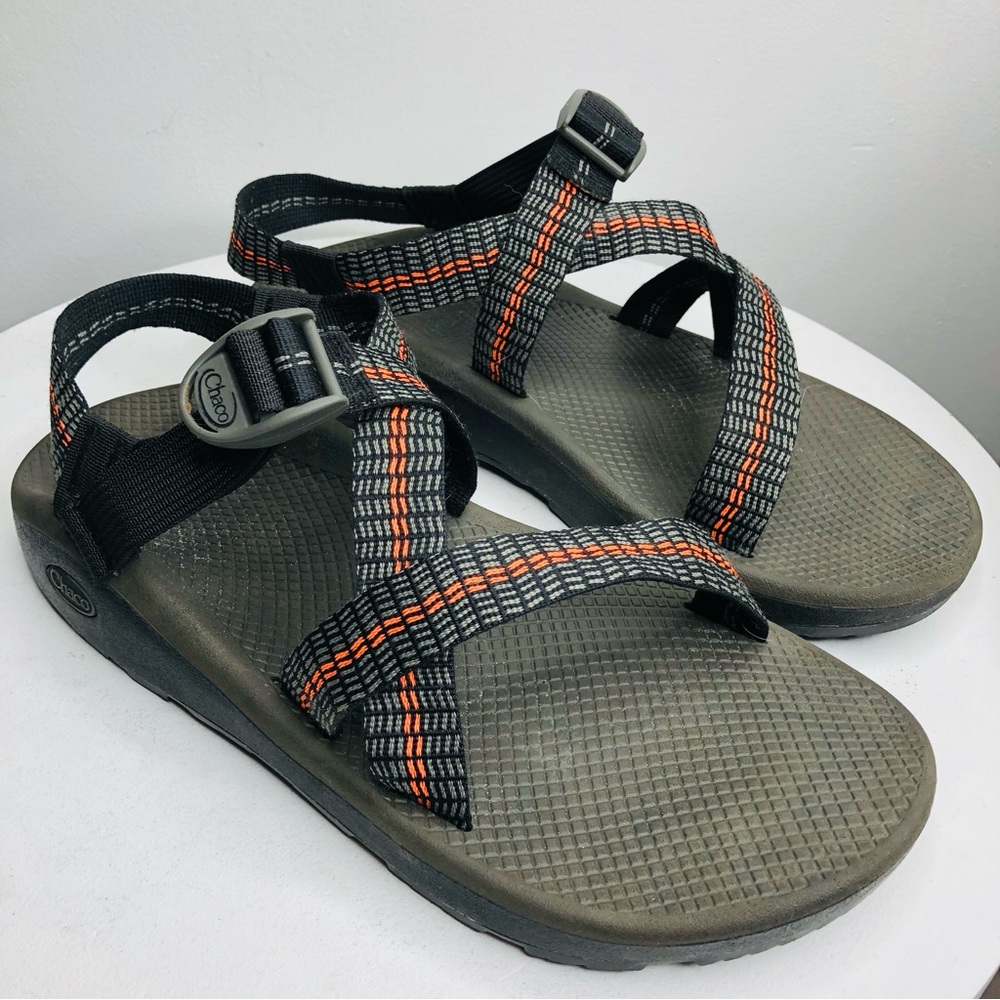 Chaco Z Cloud Traffic Orange men’s summer sandals SZ 13. RR2